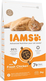 Produktbild von IAMS Advanced Nutrition Senior Cat 7+ mit Huhn - 2 x 3 kg