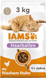 Produktbild von IAMS Anti-Haarballen Katzenfutter trocken mit Huhn - 3 kg