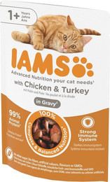 Produktbild von IAMS Cat Adult Huhn & Pute Nassfutter - 85 g