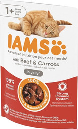 Produktbild von IAMS Cat Delights Rind & Karotten im Gelee - 85 g