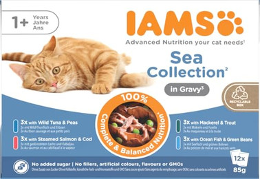 Produktbild von IAMS Delights Sea Collection Katzenfutter Nass mit Fischsorten - 12 x 85 g