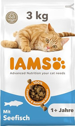 Produktbild von IAMS Katzenfutter trocken mit Meeresfisch für ausgewachsene Katzen - 3 kg