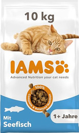 Produktbild von IAMS Katzenfutter trocken mit Seefisch für ausgewachsene Katzen - 2 x 10 kg