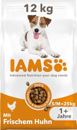 Produktbild von IAMS ProActive Health Adult Small & Medium Breed Huhn Trockenfutter - 2 x 12 kg