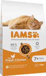 Produktbild von IAMS Senior Katzenfutter trocken mit Huhn - 10 kg