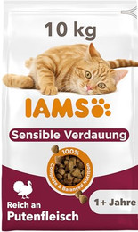 Produktbild von IAMS Sensible Verdauung Katzenfutter trocken mit Pute - 10 kg