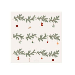Produktbild von Ib Laursen Geschirr Ib Laursen Servietten mit Weihnachtsgirlanden (50-teilig)