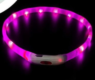 Produktbild von Illes-Laedchen Hunde-Halsband Hunde-Halsband LED Leuchtring Leuchthalsband große Farbauswahl, wiederaufladbar mit mitgeliefertem Kabel Typ C