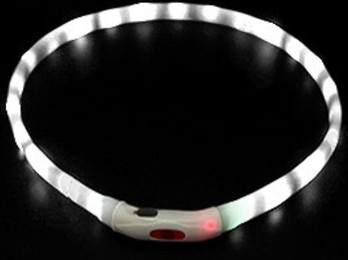 Produktbild von Illes-Laedchen Hunde-Halsband Hunde-Halsband LED Leuchtring Leuchthalsband große Farbauswahl, wiederaufladbar mit mitgeliefertem Kabel Typ C