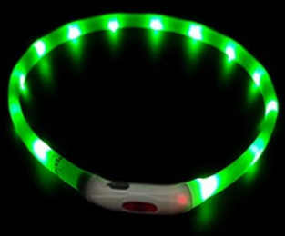Produktbild von Illes-Laedchen Hunde-Halsband Hunde-Halsband LED Leuchtring Leuchthalsband große Farbauswahl, wiederaufladbar mit mitgeliefertem Kabel Typ C