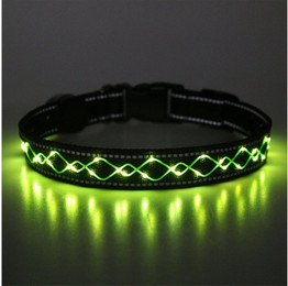 Produktbild von Illes-Laedchen Hunde-Halsband Hundehalsband LED Halsband Blinklicht wiederaufladbar USB