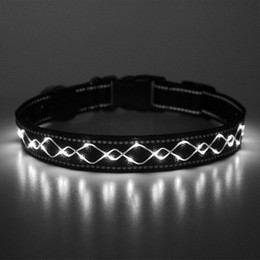 Produktbild von Illes-Laedchen Hunde-Halsband Hundehalsband LED Halsband Blinklicht wiederaufladbar USB