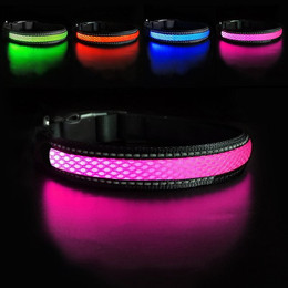 Produktbild von Illes-Laedchen Hunde-Halsband LED Hundehalsband Blinklicht wasserdicht wiederaufladbar USB
