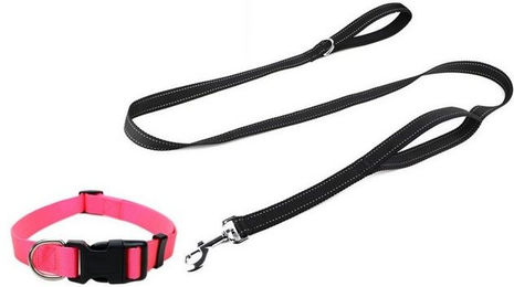 Produktbild von Illes-Laedchen Hunde-Halsband mit Leine Set