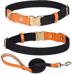 Produktbild von Illes-Laedchen Hunde-Halsband Set Nylon und Leder