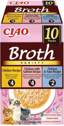 Produktbild von INABA Cat Ciao Broth Variety 10x40g Mischung mit Huhn, Lachs und Thunfisch