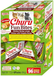 Produktbild von INABA Cat Fun Bites Huhn mit Kürbis - 96 g