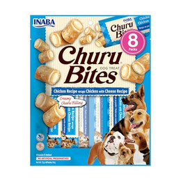 Produktbild von INABA Churu Bite Hähnchen-Käse-Wrap für Hunde - 8 x 12 g