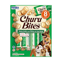 Produktbild von INABA Churu Bites Huhn und Thunfisch für Hunde - 8 x 12 g