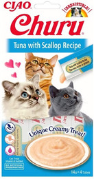 Produktbild von INABA Churu Cat Creme Katzenleckerli Thunfisch und Jakobsmuscheln - 56 g