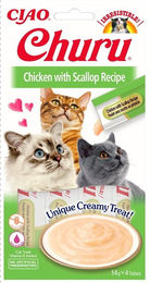 INABA Churu Cat Püree Huhn mit Jakobsmuschel - 4 x 14 g – Bild 1 von 7