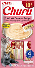 Produktbild von INABA Churu Cat Senior Thunfisch & Lachs Cremiger Leckerbissen - 4 x 14 g