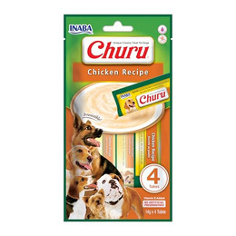 Produktbild von INABA Churu Chicken Rezept Huhn für Hunde - 4 x 14 g