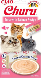 Produktbild von INABA Churu Katzenleckerli mit Thunfisch und Lachs - 4 x 14 g