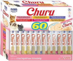 Produktbild von INABA Churu Katzenleckerlis Liquid Snack Variety Box Thunfisch - 60 x 14 g