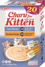 Produktbild von INABA Churu Kitten Snack Thunfisch und Huhn - 20 x 14 g