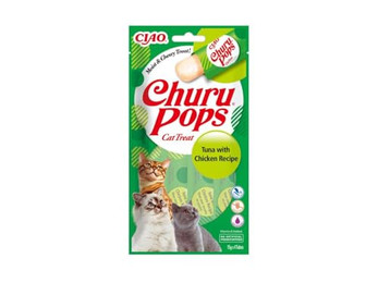 Produktbild von INABA Churu Pops Thunfisch & Huhn Katzen-Snack - 48 x 15 g