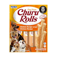 Produktbild von INABA Churu Rolls Chicken Hühnerwraps für Hunde - 8 x 12 g