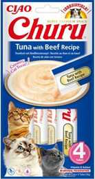 Produktbild von INABA Churu Tuna with beef recipe 4x14g Thunfisch mit Rindfleisch für Katzen