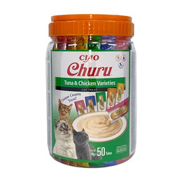 Produktbild von INABA Churu Variety Thunfisch & Huhn Katzenleckerlis - 50 x 14 g