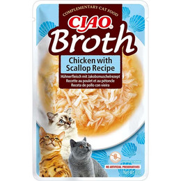 Produktbild von INABA CIAO Broth Hühner- und Jakobsmuschelbouillon für Katzen - 12 x 40 g