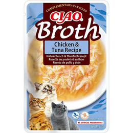 Produktbild von INABA CIAO Broth Hühner- und Thunfischbrühe für Katzen - 12 x 40 g