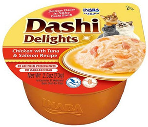Produktbild von INABA Dashi Delights Katzenfutter Nass 100% Natürliches Hähnchenfleisch - 6 x 70 g