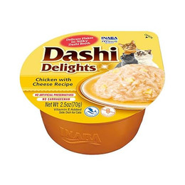 Produktbild von INABA Dashi Delights Katzenfutter Nass Hähnchen und Käse - 6 x 70 g