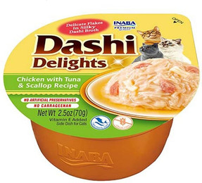 Produktbild von INABA Dashi Delights Katzenfutter Nass mit Hähnchenfleisch - 6 x 70 g