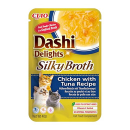 Produktbild von INABA Dashi Delights Silky Broth Katzenfutter Huhn und Thunfisch - 40 g
