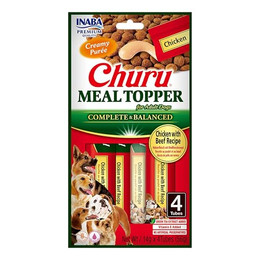 Produktbild von INABA Dog Meal Topper Chicken Beef - 4 x 14 g