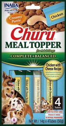 Produktbild von INABA Dog Meal Topper Chicken Cheese - 4 x 14 g