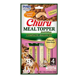Produktbild von Inaba Dog Meal Topper Chicken Lachs Hundefutter Ergänzung - 4 x 14 g