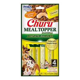 Produktbild von INABA Dog Meal Topper Huhn Kürbis - 4 x 14 g