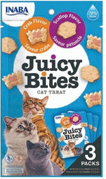 INABA Juicy Bites Katzen Leckerlie Knabbertaschen Jakobsmuschel & Krabbe - 3 x 11 g – Bild 1 von 6