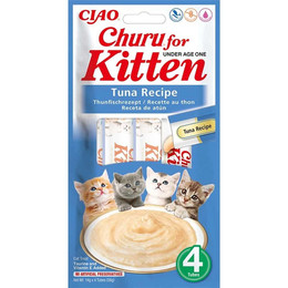 Produktbild von INABA Kitten Tuna Katzenleckerlis - 4 x 14 g