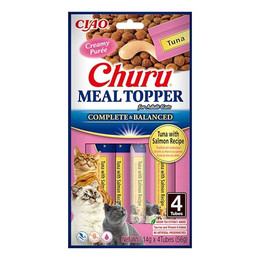 Produktbild von INABA Meal Topper Thunfisch & Lachs Katzen Ergänzungsfutter - 4 x 14 g