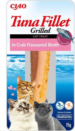 Produktbild von INABA Thunfischfilet in Krabbenbrühe für Katzen - 15 g