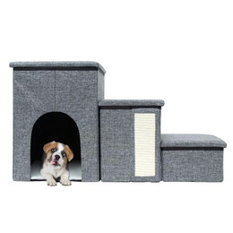 Produktbild von Intirilife Faltbare Hundetreppe mit 3 Stufen