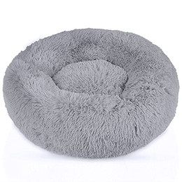 Produktbild von Intirilife flauschiges Plüsch Haustierbett rund 60 cm - 60 cm